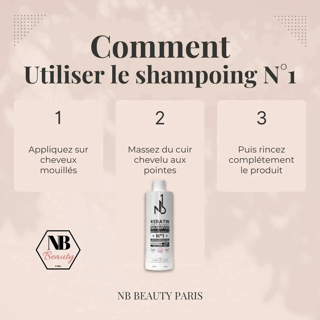 Shampoing Sans Sulfate - Soin Routine Kératine NB1 - NB BEAUTY PARIS