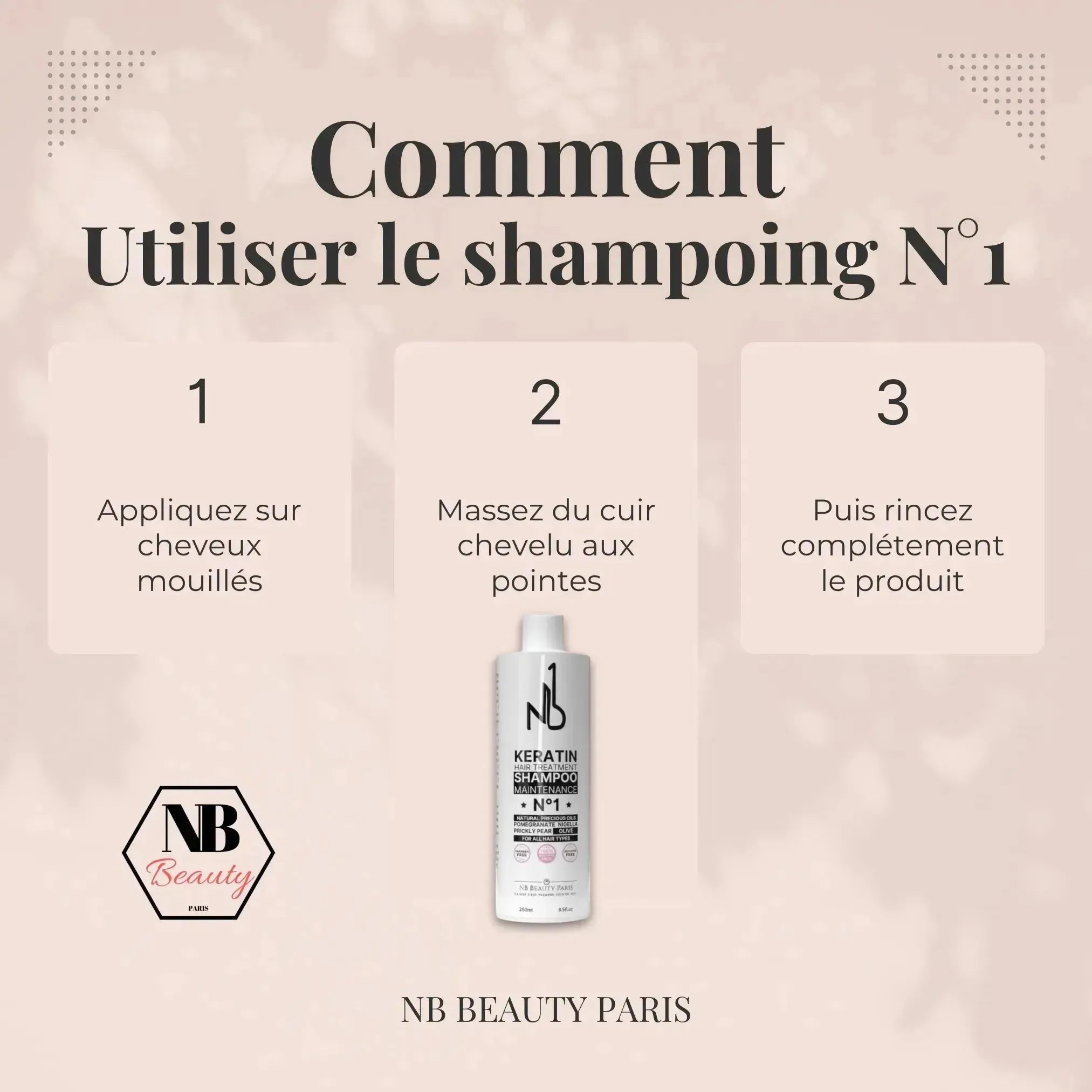 Shampoing Sans Sulfate - Soin Routine Kératine NB1 - NB BEAUTY PARIS