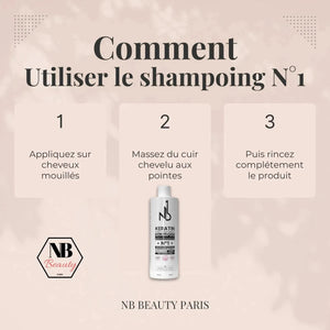 Shampoing Sans Sulfate - Soin Routine Kératine NB1 - NB BEAUTY PARIS