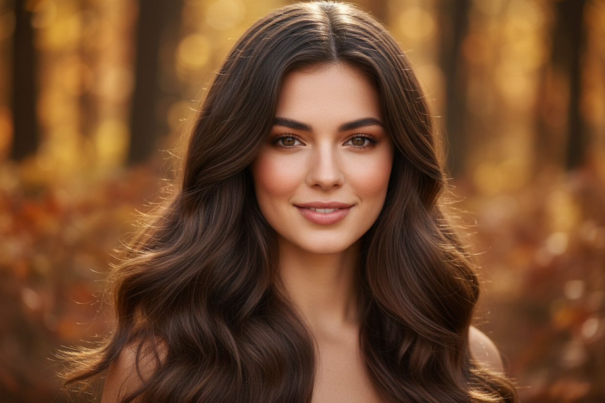 Portrait ultra-réaliste femme brune